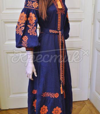 Вышитое платье бохо "Цветочная радость" купить Киев