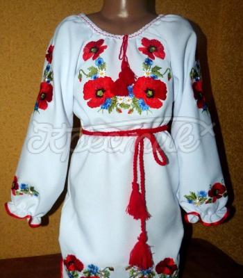 Украинское платье на девочку "Маковая магия" фото