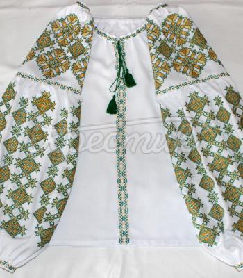 Блузка біла з вишивкою «Жарсонце» фото вишиванки
