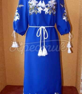 Украинское платье с вышивкой "дикая лилия" на заказ