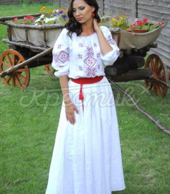 Женское вышитое платье "Нежность" фото Крестик