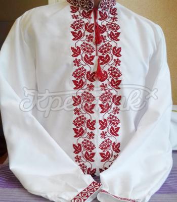 Мужская сорочка вышиванка "Калина красная" фото Крестик Киев