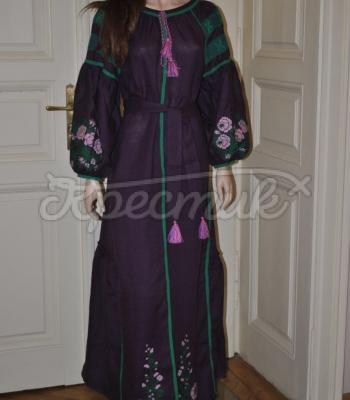 Вышитое платье бохо с цветочным узором "Глорияна" купить