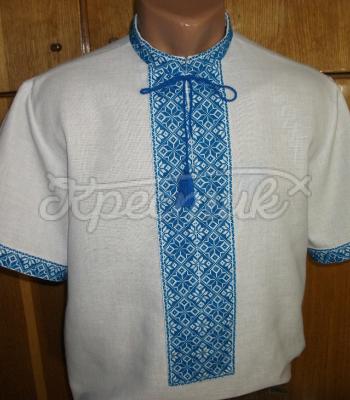 Украинская вышиванка мужская с коротким рукавом