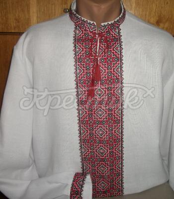 Рубашка мужская вышиванка ромбы