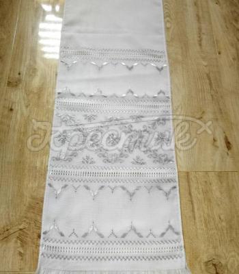 Вишитий весільний рушник "Білі квіти" купити Харків