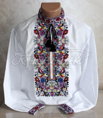 Вышитая мужская рубашка "Цветущая Украина" купить Борзна