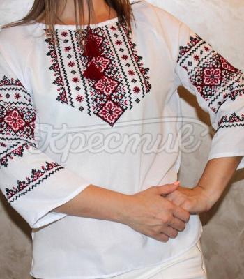 Вишита біла блузка "Галинка" купити