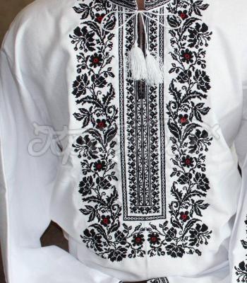 Украинская мужская вышиванка "Цветочная судьба" купить