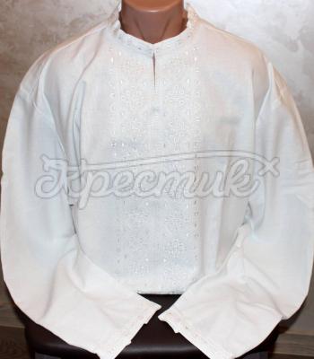 Вышитая мужская рубашка "Белое сияние" купить