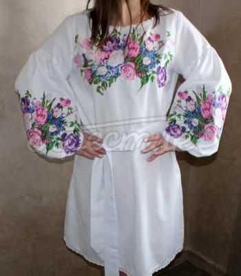 Белое украинское платье "Нанда" купить платье бохо