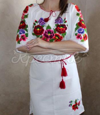 Женское украинское платье "Береженка" вышитое украинское платье