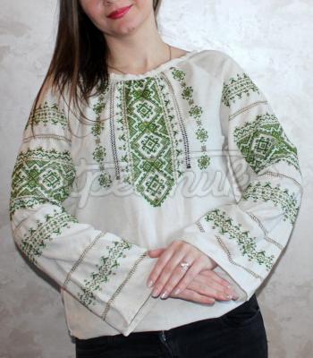 Белая женская вышиванка "Сандра" вышита украинськая блузка