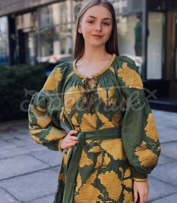 Вышитое украинское платье "Май тай" купить платье вышиванку