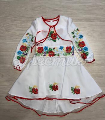 Вышитое платье для девочки "Лаяна" украинский производитель