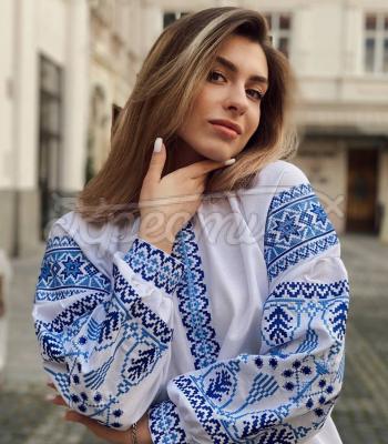 Біла жіноча вишиванка "Пенелопа" український виробник