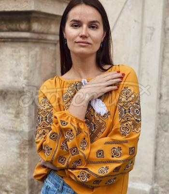 Женская вышитая блузка "Сальса" купить вышитую блузку Харьков