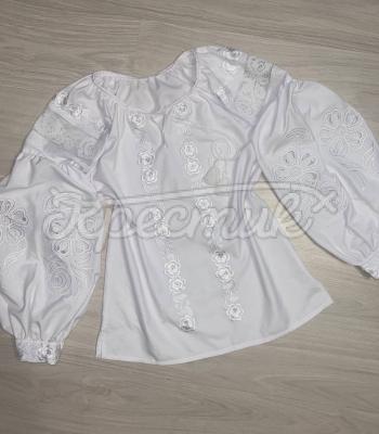 Белая вышитая блузка "Ирсена" купить блузку Киев