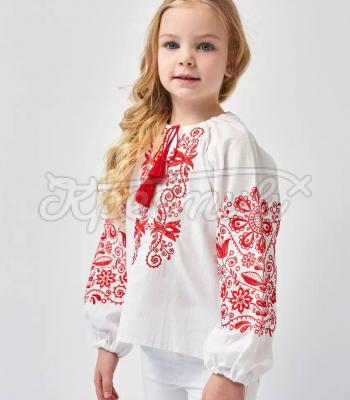 Детская вышитая блузка "Айка" купить блузку для девочки