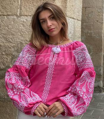 Женская вышитая блузка "Иллюзия" купить блузку бохо