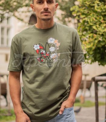 Зеленая мужская футболка "Хлопок" купить футболку Харьков