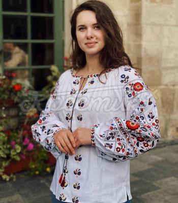 Праздничная женская вышитая блуза цветочная "Киара" бохо стайл