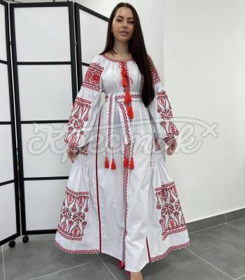 Вышитое платье бохо длинное в пол "Шантия" купить платье бохо