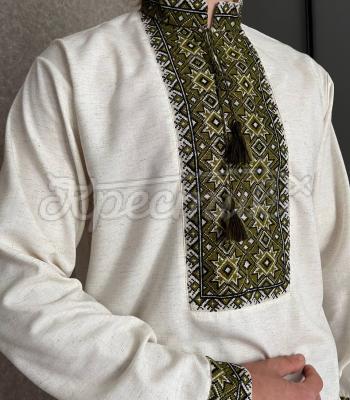 Етнічна чоловіча вишиванка з зірками алатир "Деміан" купити вишиванку чоловіку