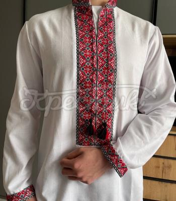 Вышитая мужская рубашка ручная вышивка "Дамиан" купить вышиванку Харьков