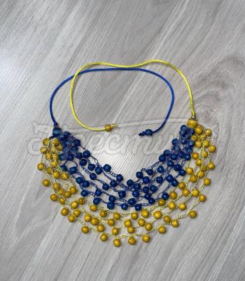 Патріотичне намисто жовто-блакитне "Талана" український дизайнер