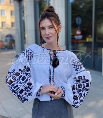 Праздничная женская вышиванка офисная "Карпатская Магия" купить блузку Харьков