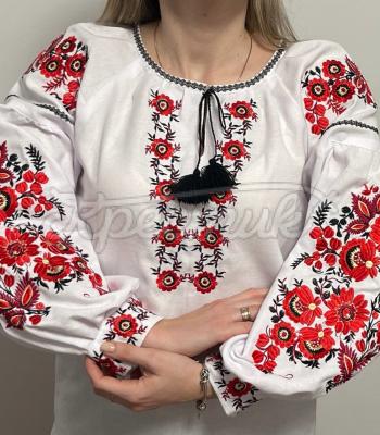 Українська жіноча вишиванка  "Чурвона ружа" купити київ