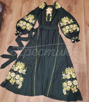Зеленое женское платье вышиванка "Берегиня" купить Черкассы