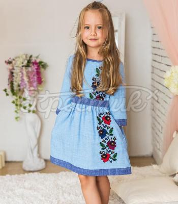 Детское вышитое платье "Мальва" день вышиванки