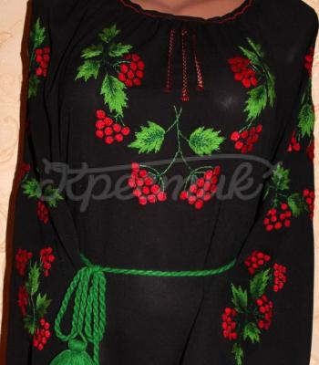 Вышитое черное шифоновое женское платье в интернет-магазине вышиванок