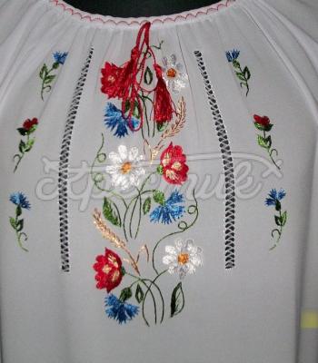 Женская вышитая блуза из шифона купить Киев