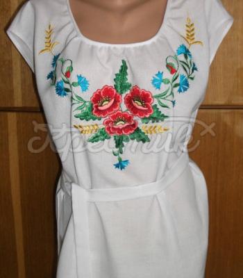 Украинское вышитое платье без рукавов