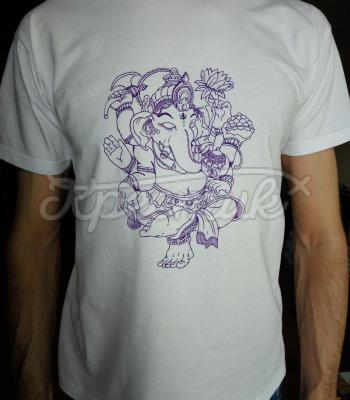 Мужская футболка с рисунком ручной работы "Ганеша" фото