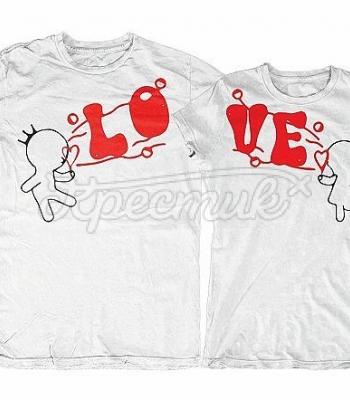Парные футболки "Love" фото