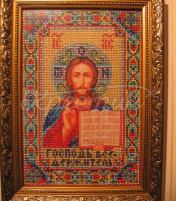 Вышитая икона "Господь Вседержитель" купить Киев