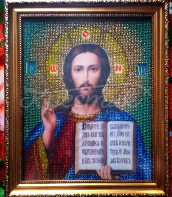 Вышитая икона бисером "Иисус Христос" купить