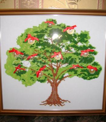 Вышитая картина бисером "Денежное дерево" купить