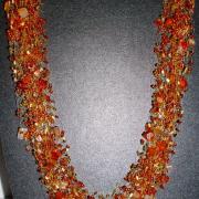 Бисерные воздушные бусы "Осенний вальс"