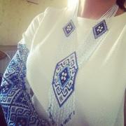 Гердан из бисера "Зимняя сказка"