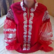 Червона жіноча блуза "Асоль" фото