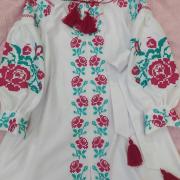 Дитяче вишите плаття "Трояндочки" фото