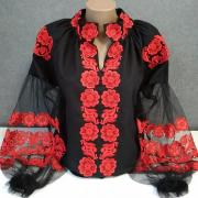 Чорна вишиванка з фатином "Гайтана" Україна