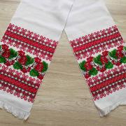 Вишитий весільний рушник "Калина червона" фото