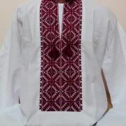 Чоловіча вишита сорочка "Бордо" фото