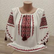 Біла шифонова вишиванка "Маруся" фото